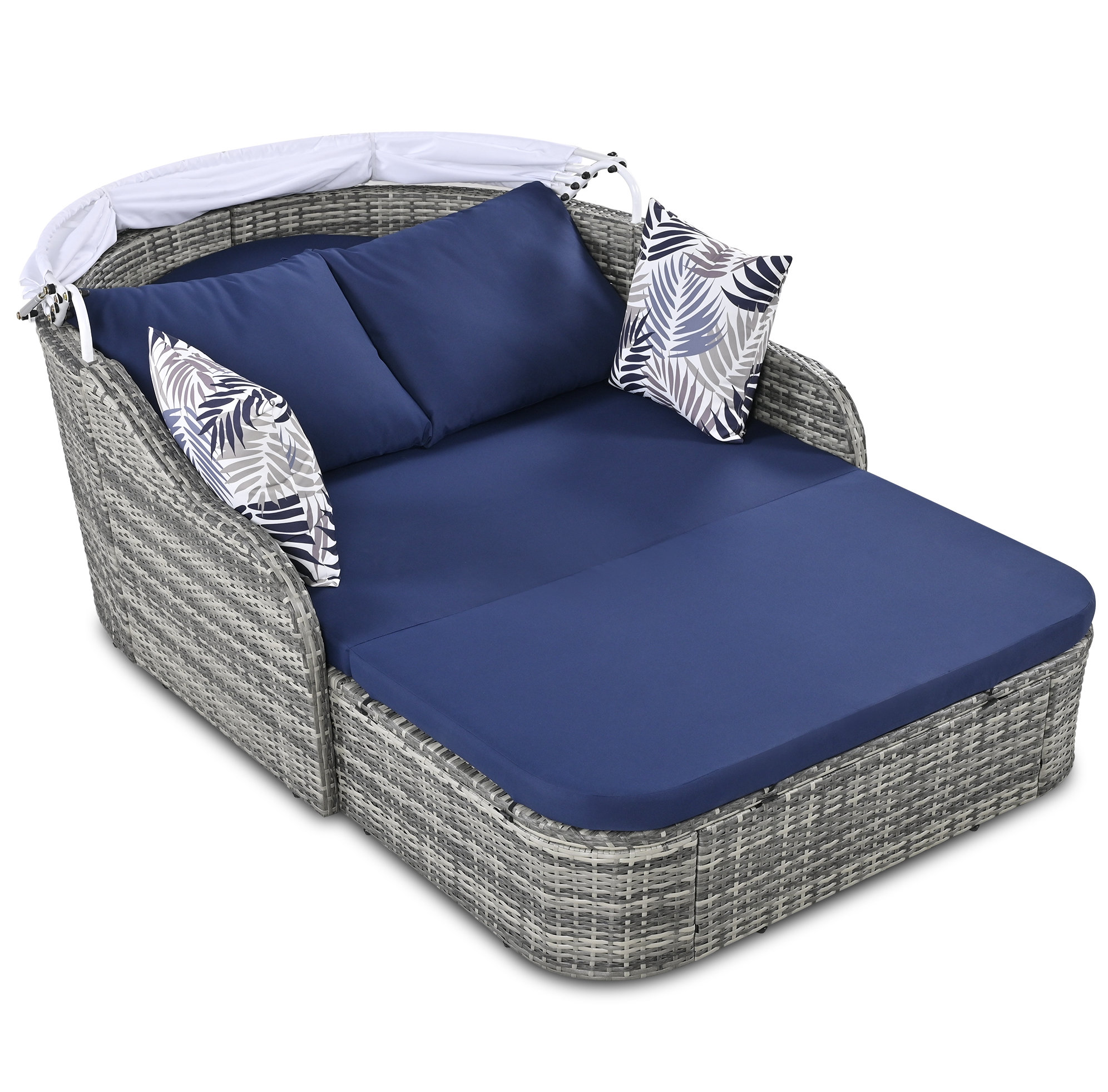 Brayden Studio Delor Outdoor Wicker Chaise Lounge Set Wayfair